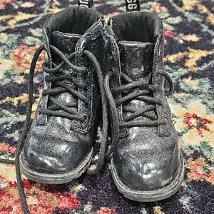 UGG Kids Shiny Black Boots